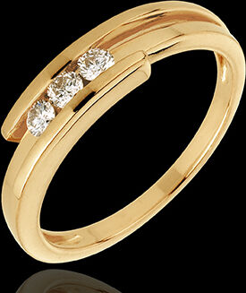 Edenly Ring Trilogie Kostbarer Kokon - Anziehungskraft - Gelb - 0. 17 Karat - 1