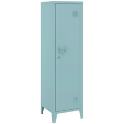 Helloshop26 - Blaues abschließbares Metallregal/Aufbewahrungsschrank 137 x 38 x 38 cm