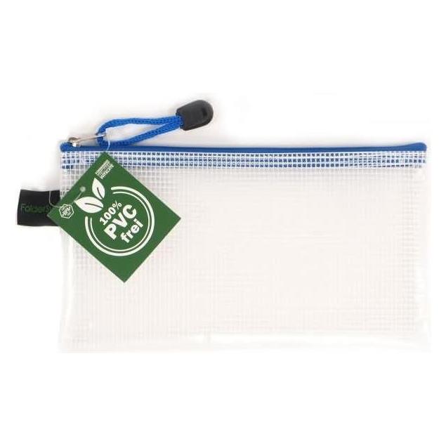 Foldersys Reissverschlussbeutel DIN lang transparent/blau 0,20 cm (1x) (40678-47)