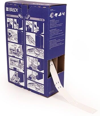 Brady BM-10x60-348-WT etiquetas de poliolefina brancas 10 mm x 60 mm