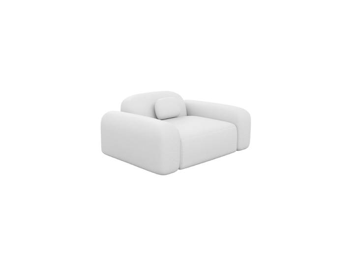 Design Echtleder Loungesessel „Ravello“ Echtleder White BLOOMINGLOFT Collection