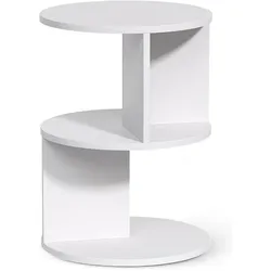 Vicco, Couchtisch + Beistelltisch, Beistelltisch Trino, Weiss, 40 x 40 cm (40 x 40 x 55 cm)
