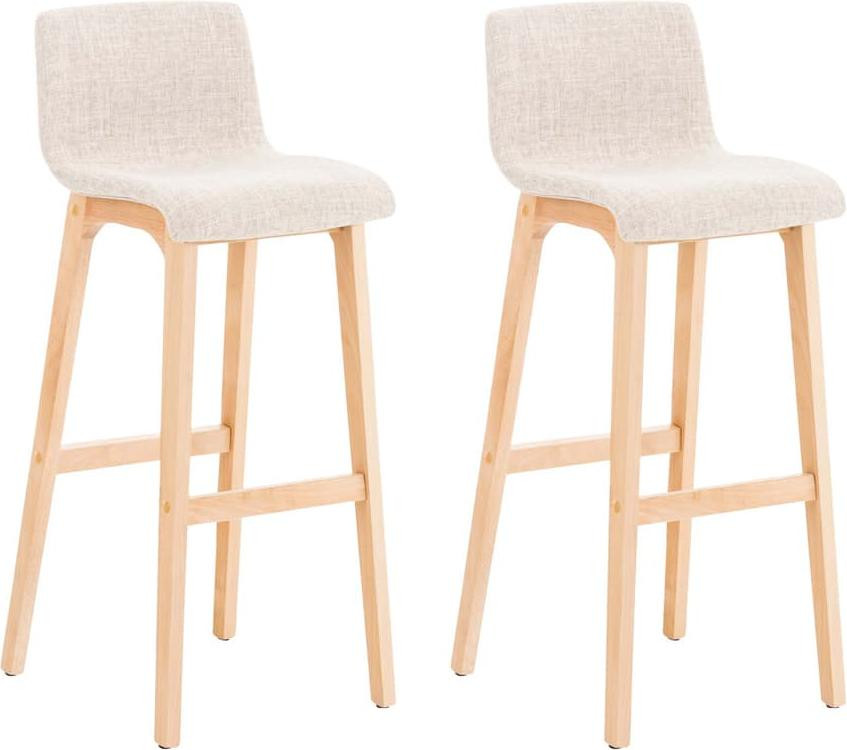BellaFurn Set van 2 barkrukken - Crème