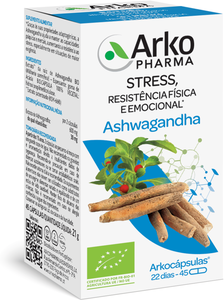 Arkocápsulas Suplemento Saúde Física Mental Ashwagandha Bio 45 cápsulas