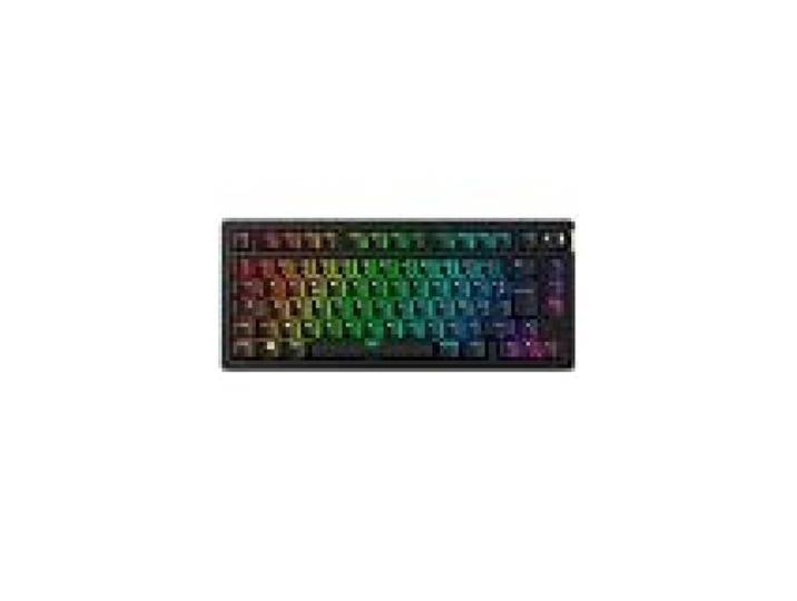 HyperX Alloy Rise 75 Wireless – Clavier de Jeu mécanique 75% remplaçable à Chaud, PC, rétroéclairage jusqu'à 80 Heures, Double sans Fil 2,4 GHz et Bluetooth