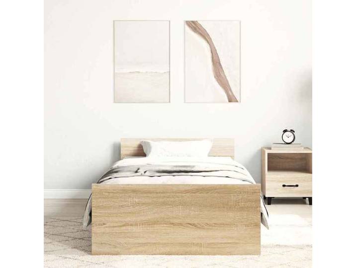 Cadre de lit - VIDAXL - sans matelas - chêne sonoma 75x190 cm Pour chambre（63008)