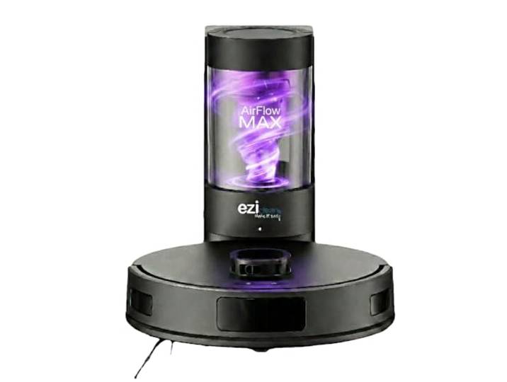 EZICLEAN Robot aspirateur Laveur LIDAR connecté Airflow Max Base de vidage
