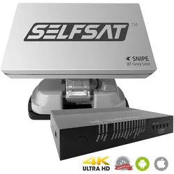 Selfsat SNIPE 3 BT Grey Line Single - automatische Camping Antenne incl. iOS / Android Steuerung
