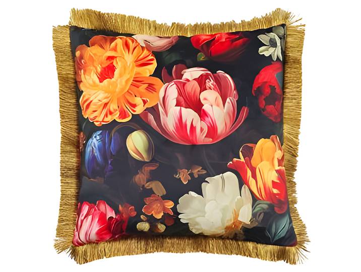Dekokissen Peony Rose Multicolor/Multicolor 45 x 45 x 12cm Polyester