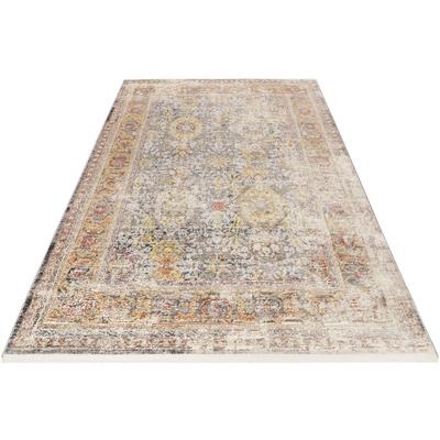 Teppich WECON HOME "SoHo Fashion", silber (silberfarben), B:133cm H:7mm L:190cm, Kunstfaser, Teppiche, Teppich, Hoch-Tief-Struktur, Wohnzimmer