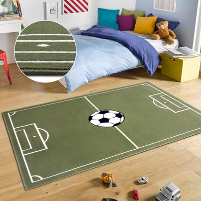 Teppich HANSE HOME "Estadio", grün, B:80cm H:8mm L:150cm, Polypropylen (PP), Teppiche, Teppich, Kinderteppich, Spielteppich, Spielunterlage, Fußball, Kinderzimmer