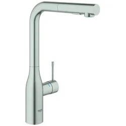 GROHE Küchenarmatur Essence 30504 herausziehbare Spülbrause supersteel, 30504DC0 30504DC0