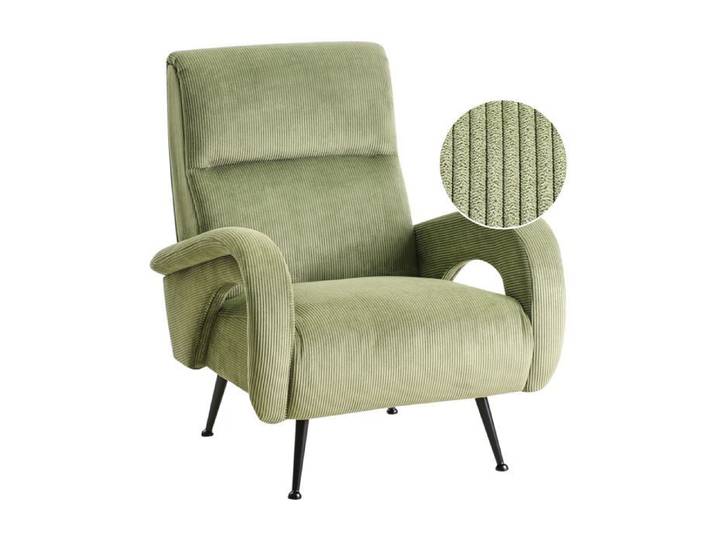 Fauteuil SVALOV Velours côtelé Vert