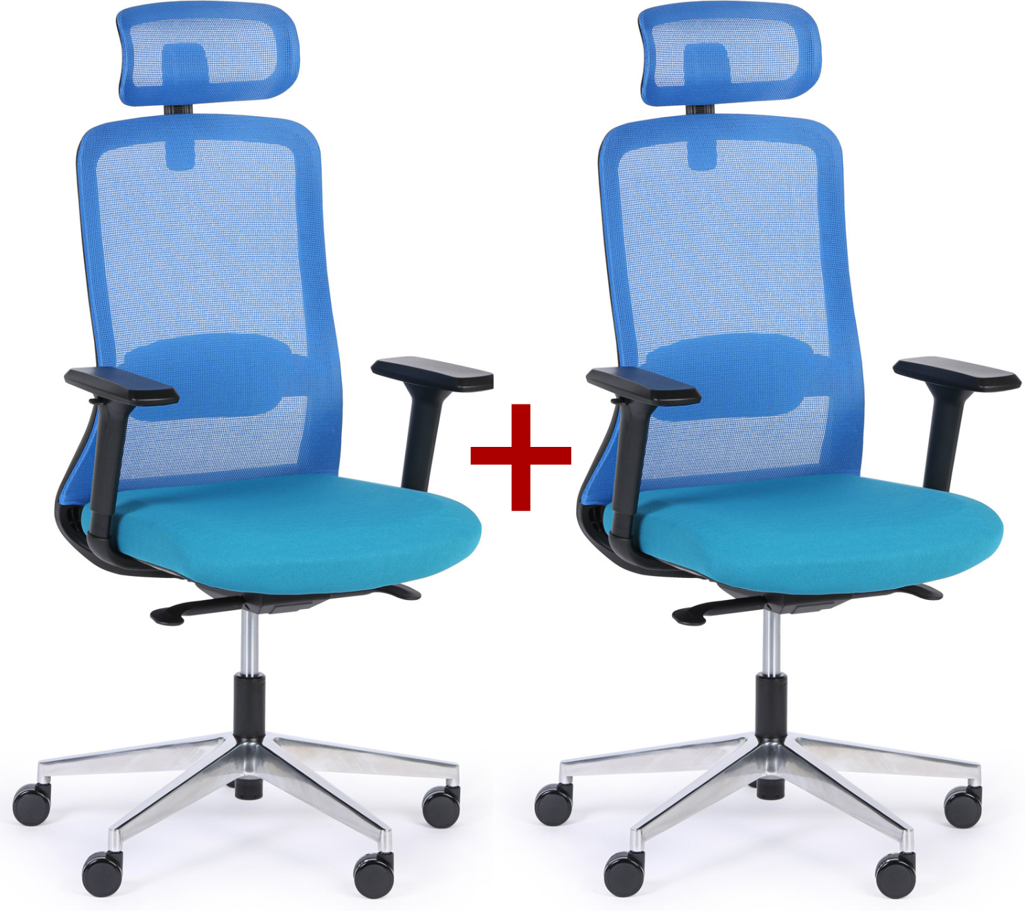 B2B Partner Bürostuhl JILL 1+1 GRATIS, blau