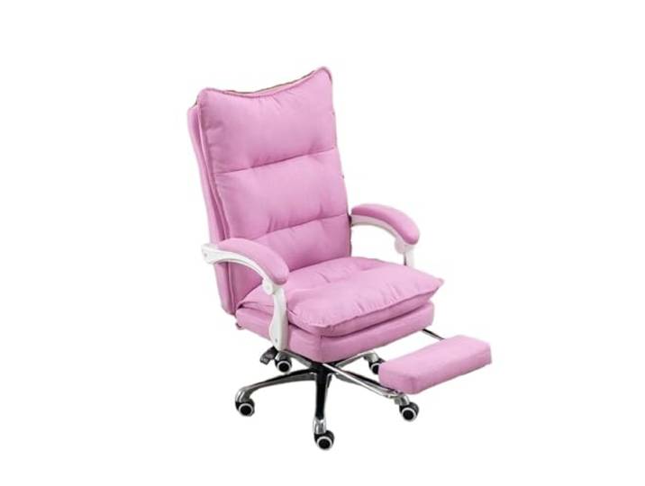 Ygt9mS6vz Stuhl mit hoher Rückenlehne Chefbürostuhl mit hoher Rückenlehne und Fußstütze(Pink)