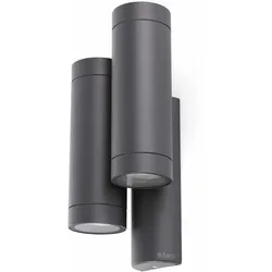 Faro Outdoor Wandleuchte STEPS 4xGU10, IP44, doppelt, dunkelgrau FAR-75503