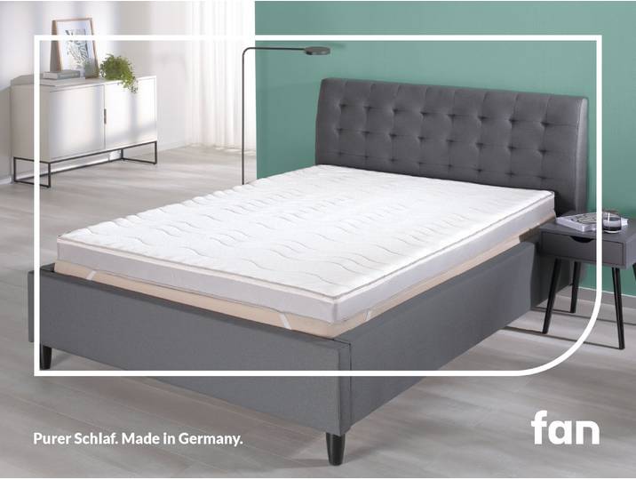 Topper FAN Big Komfort Plus, 7 Zonen Topper 90x200, 180x200 cm & weitere Grössen , weiss (weiß), B:90cm H:10cm L:190cm, Kaltschaum, Topper, Topper, Matratze, Boxspringbett, Hausstauballergiker geeignet, ergonomisch