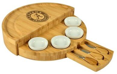 Picnic at Ascot NCAA Alabama Crimson Tide Bamboo Cheese & Charcuterie Board