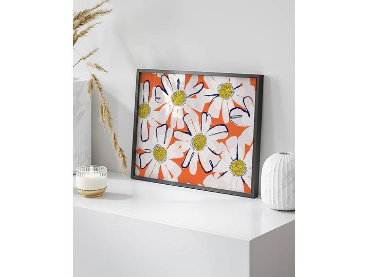 Kunstdruck Flowers Abdeckung: Acrylglas Rahmen: Buche, lackiert Multicolor 32 x 42cm