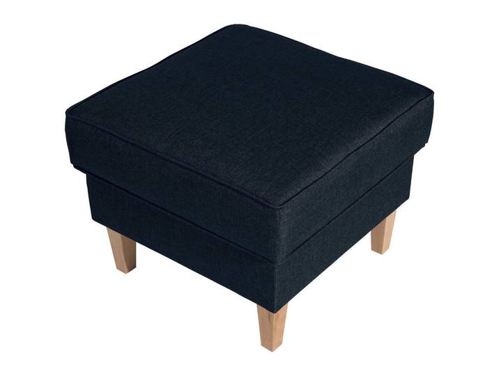 Max Winzer Hocker Lorris, Dunkelblau, Holz, Buche, quadratisch, 53x45x53 cm, Goldenes M, Made in Europe, Wohnzimmer, Hocker, Sitzhocker