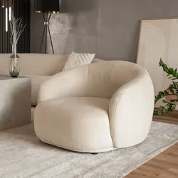 HOME DELUXE Sessel CASARA Webstoff Beige - 99 x 104 x 72 cm