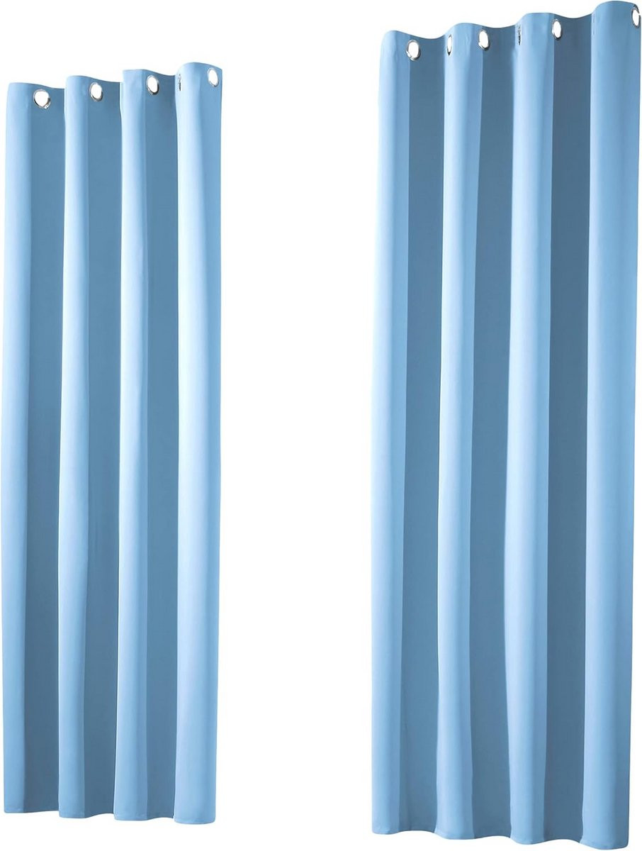 Verduisterende thermische oogjesgordijnen met metalen ringen 245 x 135 cm