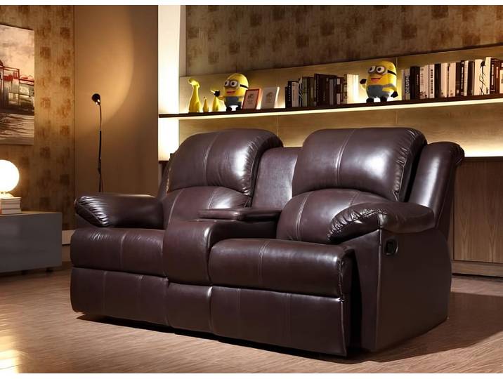 JVmoebel TV-Sessel Kinosessel aus braunem Kunstleder mit modernem Design und Komfort (2-St), Made in Europa