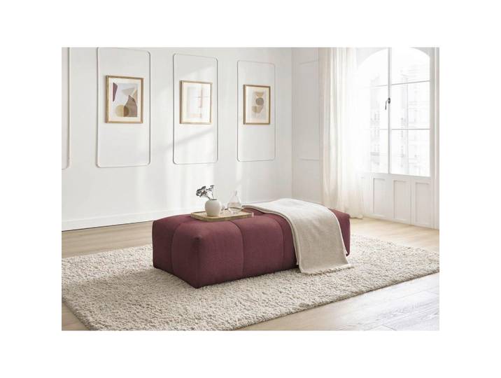 Hocker Everest, Rot, Kunststoff, rechteckig, 140x40x70 cm, Wohnzimmer, Hocker, Sitzhocker