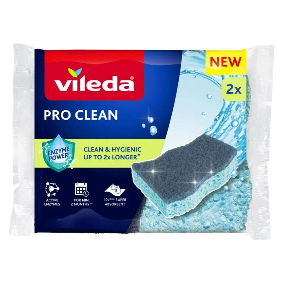 Vileda Viskosescheuer mit Enzymen Pro Clean 2 Stück. (2 Stk.) (179700)