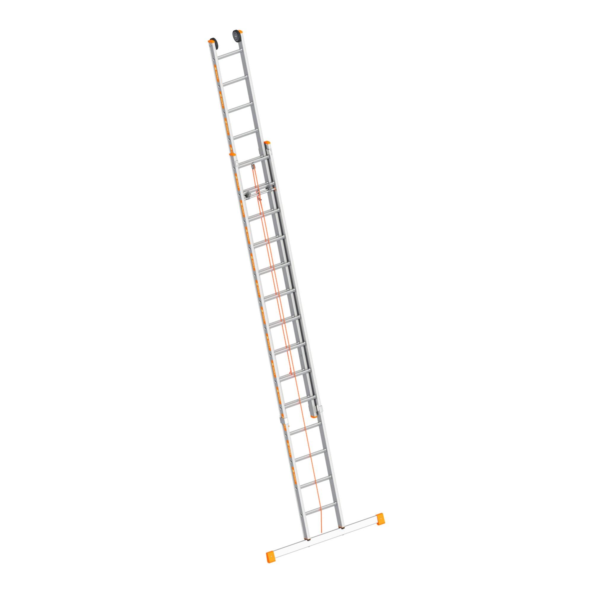 Layher Seilzugleiter TOPIC 1037 2x14 Sprossen mit Traverse (1037014)