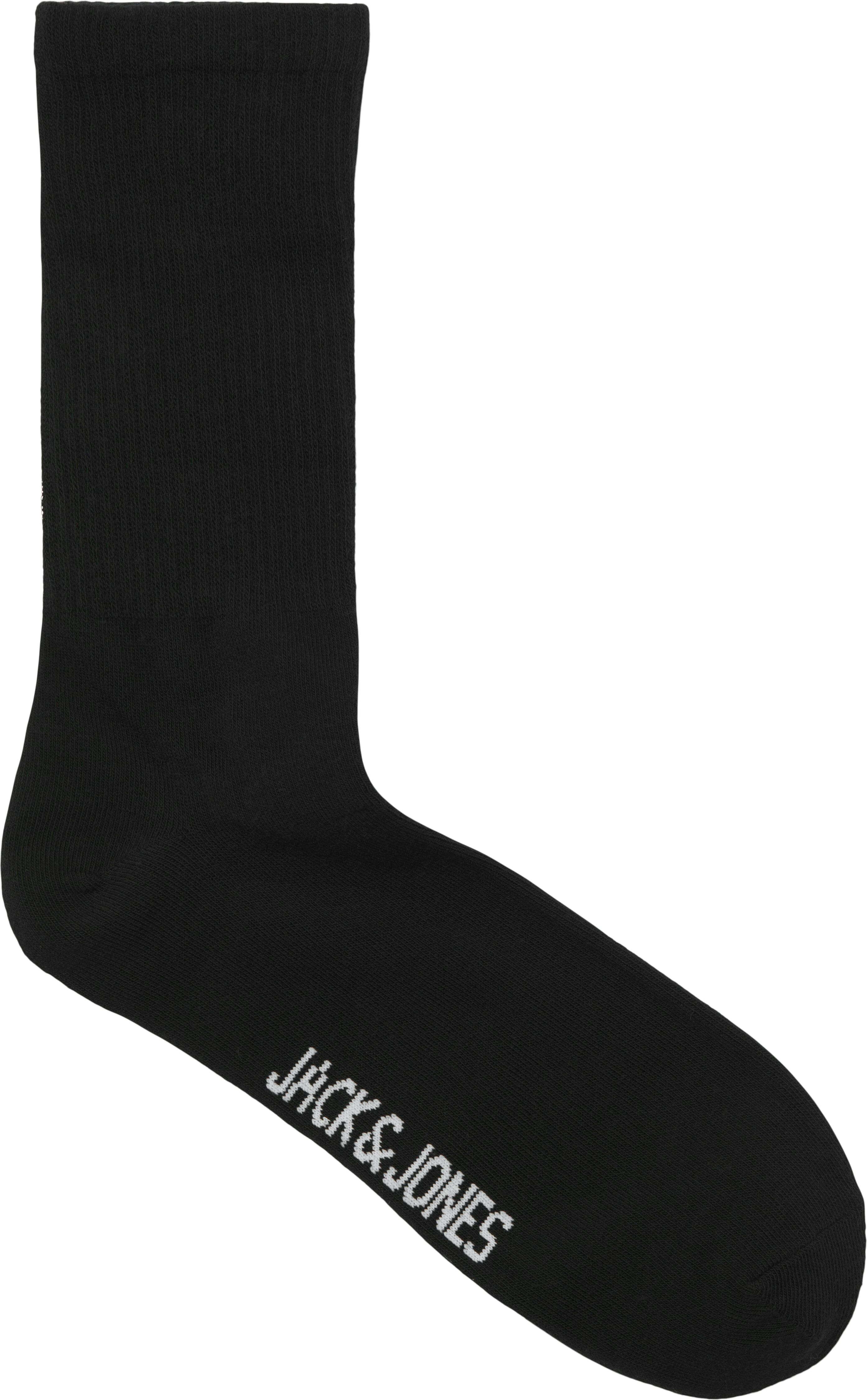 Tennissocken JACK & JONES "JACBASIC TENNIS SOCK 5 PACK", Herren, schwarz (schwarz pack:schwarz, schwarz, schwarz, schwarz), Baumwollmischung, unifarben, Socken Tennissocken, Baumwollmischung, Einheitsgrösse schwarz pack:schwarz, schwarz, schwarz, schwarz 