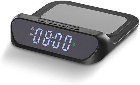 Cellular line Carregador Wireless Cellularline com Relógio e Função de Alarme - Preto