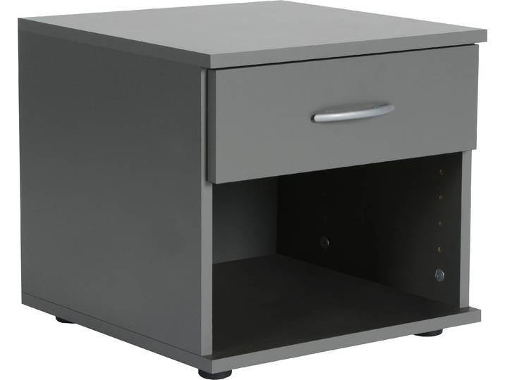 Container VOGL MÖBELFABRIK Barrie, Bürocontainer, Nachtschrank, mit Schubladen & Füssen , grau (graphitgrau), B:40cm H:36cm T:40cm, Holzwerkstoff, Schränke, Container, verschiedene Ausführungen, Höhe 37 cm, Made in Germany