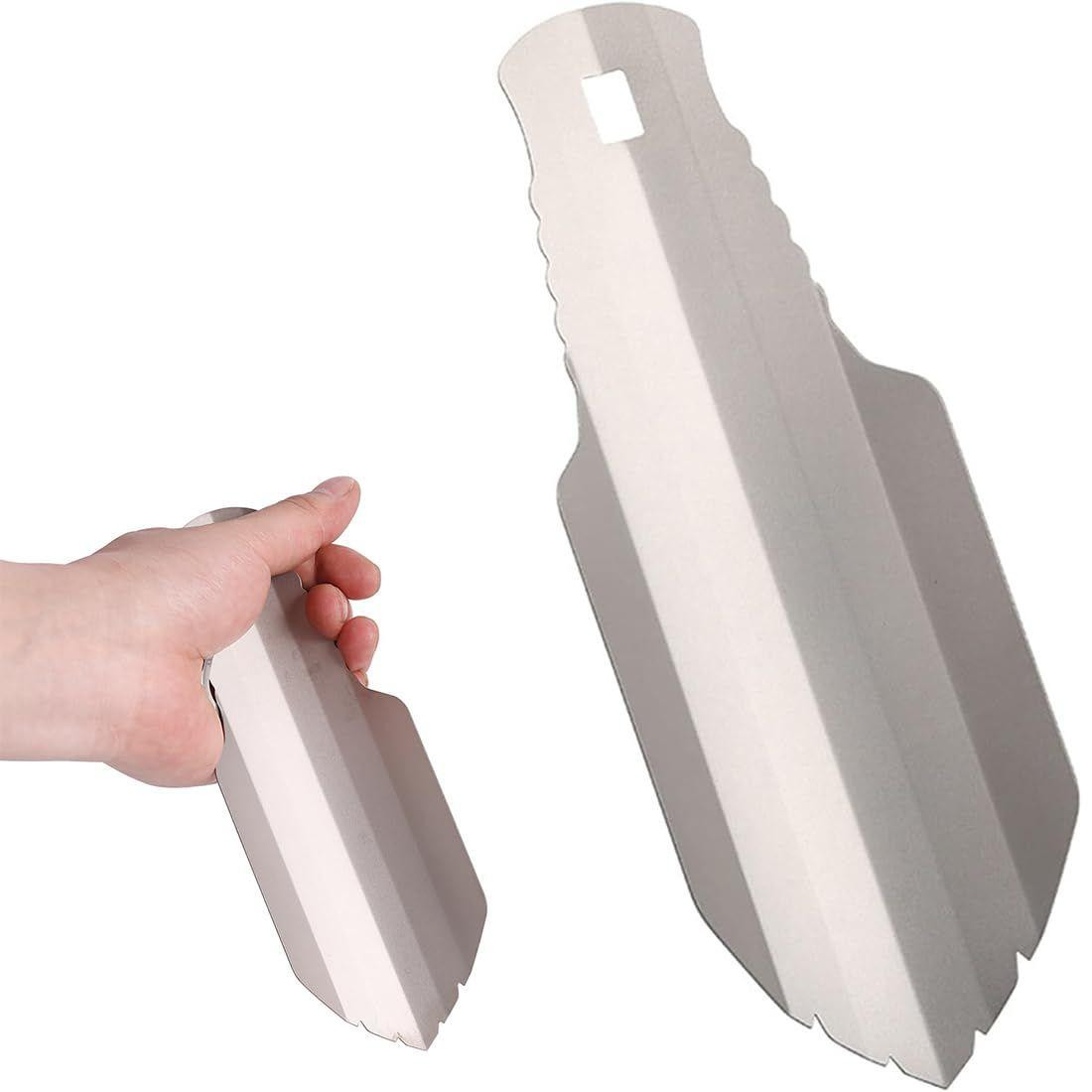 Selius Ultralichte titanium schep met opbergtas voor tuinieren, kamperen en wandelen