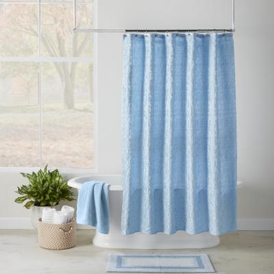 Amore Shower Curtain 14 PC Set by BrylaneHome in Harmony Blue