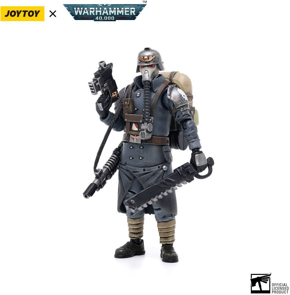 Joy Toy Warhammer 40k Actiefiguur 1/18 Death Korps of Krieg Veteranenpeloton Sergeant JT2641, 10 cm