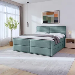 Boxspringbett Palermo ca. 180x200 cm Blau