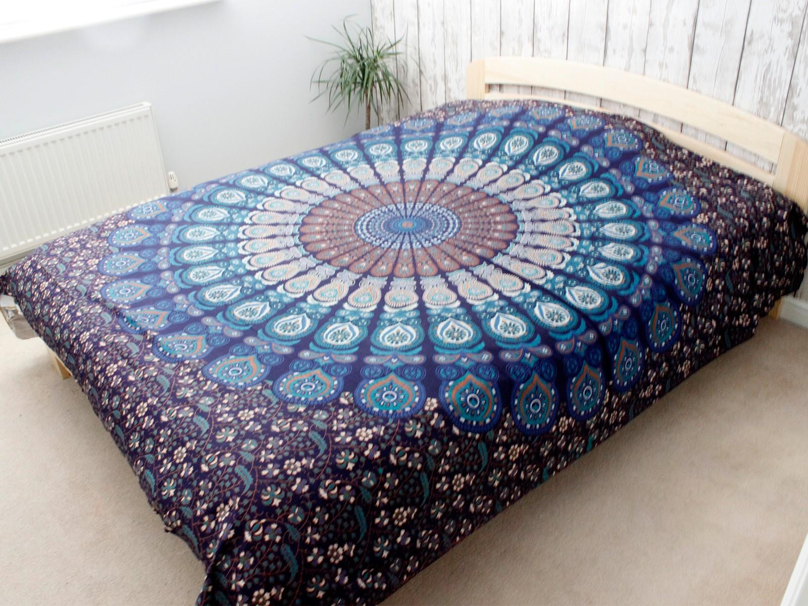 Ancient Wisdom Dubbele katoenen deken met klassieke mandala voor volwassenen