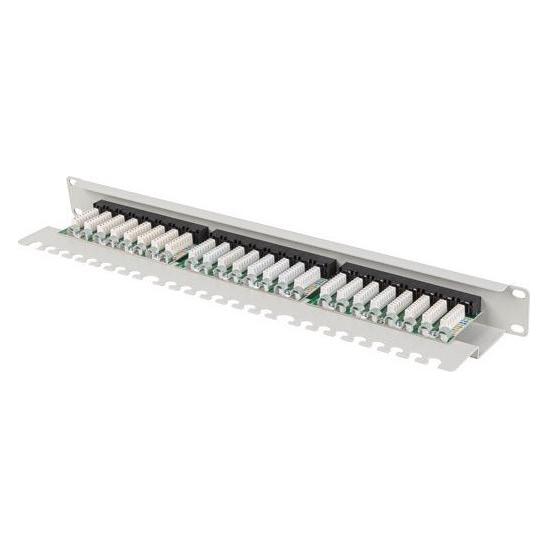 Lanberg PATCHFELD 24 PORT 1HE 19 CAT.5E UTP MIT KABEL-ORGANIZER GRAU (PPU5-1124-S)