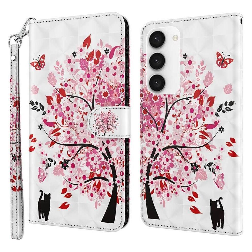 Cover-Discount Galaxy S23+ - Etui Glitzer Effekt Baum rosa (Samsung Galaxy S23+) (660116058E)