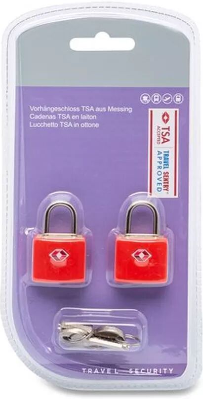 Manor Travel - 2er-Set TSA-Vorhängeschloss, 3.8CM, Rot