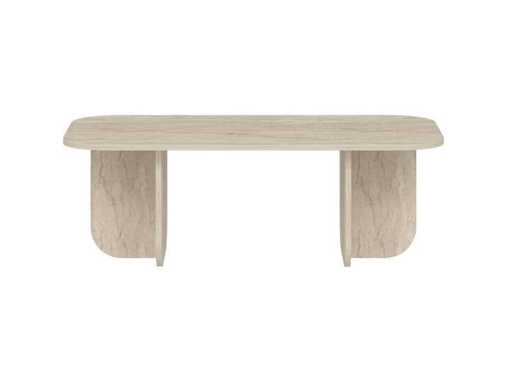 Table basse rectangulaire effet travertin 120 cm