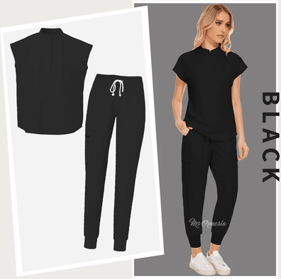 Inspire Essentials ProCare Womens Scrub Set Medical Uniform m black