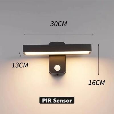 Inspire Curations LumiGuard Rotatable PIR Motion Sensor Wall Light IP65 Waterproof Outdoor Sconce (30 40 50cm) l30cm Pir Sensor 18w Warm
