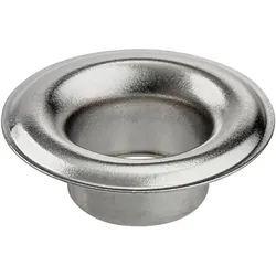 Ösen für Hand Ösenpresse BB-XOEP, ⌀ 10 mm, rostfrei, Messing vernickelt, Schachtel mit 100 Stück
