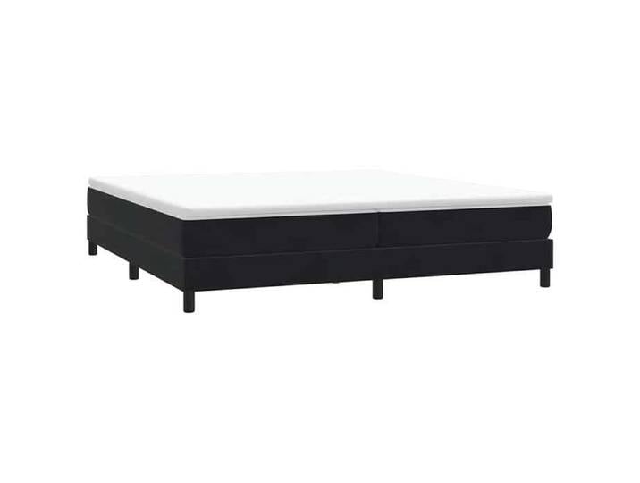Sommier à lattes - - 200x210 cm - noir - velours - Sans matelas - Sommier à lattes inclus 82056