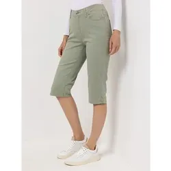 DENIM & CO. Hose, 4-Pocket-Style Capri-Länge Rundumdehnbund Eingrifftaschen