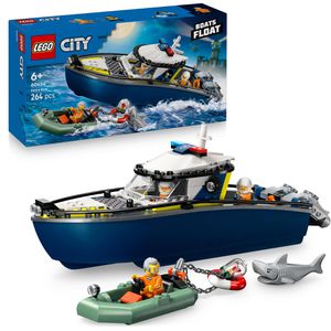 LEGO City 60456 Verfolgungsjagd im Polizeiboot, ab 6 Jahre, 264 Teile