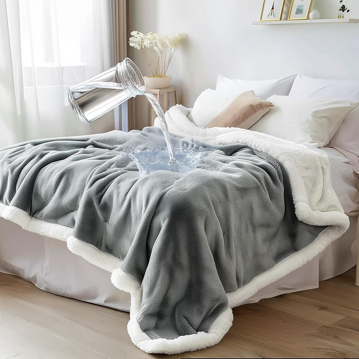 Zachte Fleece Deken - Warme Plaid - Grijs