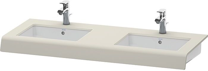 Duravit DuraStyle Waschtisch-Konsole DS829C09191 55x80x10cm, 2 Ausschnitte, Taupe
